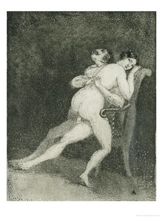 Erotic Couple on a Chair, c.1880
