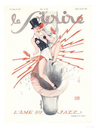 Le Sourire, Glamour Music Saxophones Erotica Magazine, France, 1920