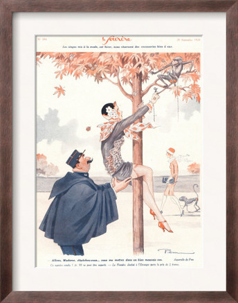 Le Sourire, Glamour Erotica Police Climbing Trees Magazine, France, 1920