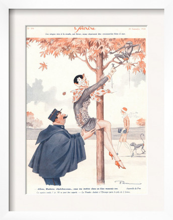 Le Sourire, Glamour Erotica Police Climbing Trees Magazine, France, 1920