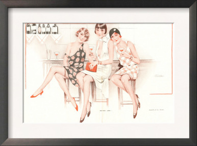 Glamour Erotica Womens Bars Cocktails, France, 1920